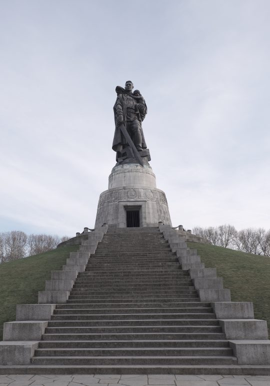 A MOMENT OF CONTEMPLATION AT TREPTOWER PARK